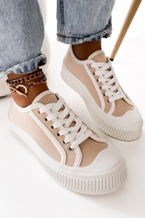 Teniși damă NORSINA, Culoare: ecru, IVET.RO - Reduceri de până la -80%