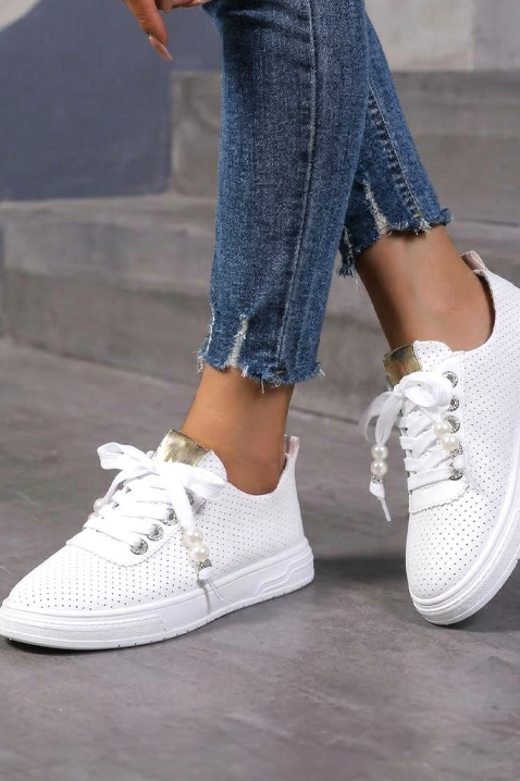 Teniși damă VELISITA, Culoare: alb, IVET.RO - Reduceri de până la -80%