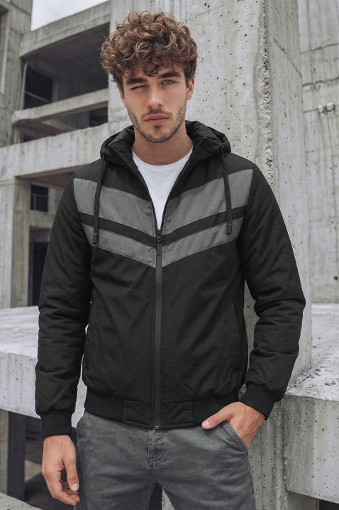 Geacă bărbați ELISIO BLACK, Culoare: negru, IVET.RO - Reduceri de până la -80%