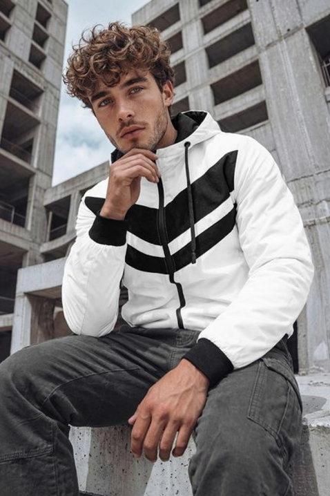 Geacă bărbați ELISIO WHITE, Culoare: alb, IVET.RO - Reduceri de până la -80%