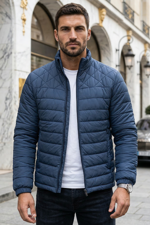 Geacă bărbați LEONSO, Culoare: albastru, IVET.RO - Reduceri de până la -80%