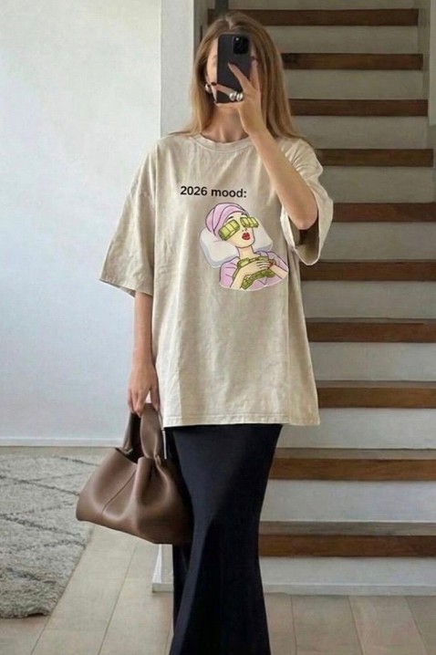 Tricou OVELANZA BEIGE, Culoare: bej, IVET.RO - Reduceri de până la -80%