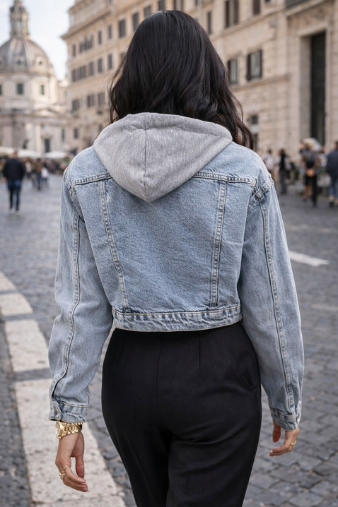 Geacă de blugi GLORVELZA, Culoare: albastru deschis, IVET.RO - Reduceri de până la -80%