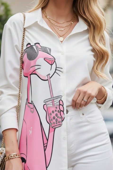 Cămașă damă PAMILONDA, Culoare: alb, IVET.RO - Reduceri de până la -80%