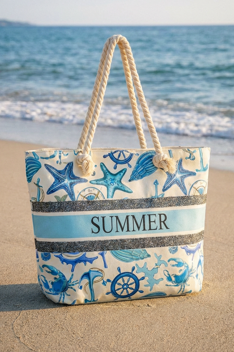 Geantă de plajă ZENOVIA SKY, Culoare: albastru deschis, IVET.RO - Reduceri de până la -80%