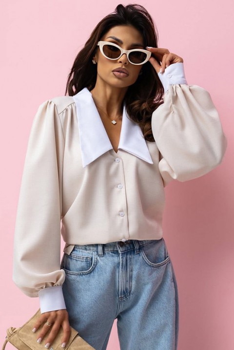 Cămașă damă KESINA ECRU, Culoare: ecru, IVET.RO - Reduceri de până la -80%