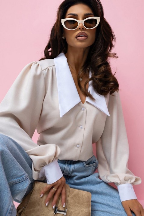 Cămașă damă KESINA ECRU, Culoare: ecru, IVET.RO - Reduceri de până la -80%