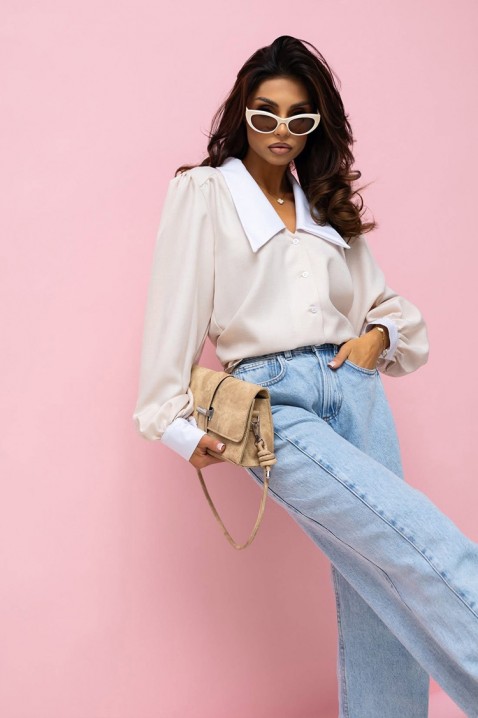 Cămașă damă KESINA ECRU, Culoare: ecru, IVET.RO - Reduceri de până la -80%