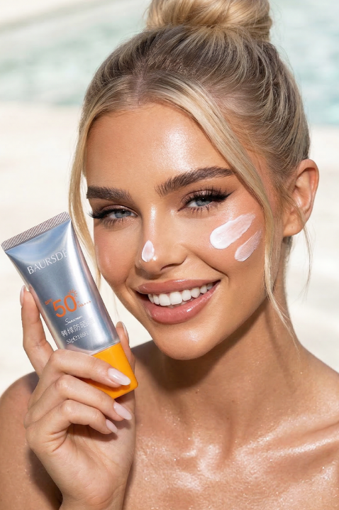 Cremă de protecție solară BAURSDE Face Sunscreen Spf 50+IVET.RO - Reduceri de până la -80%
