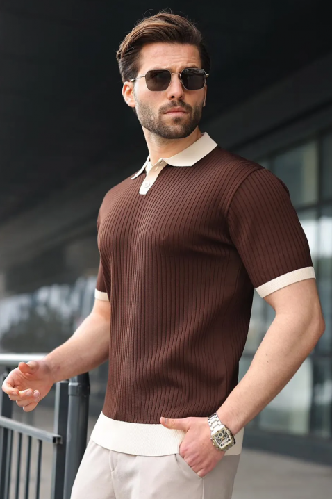 Tricou bărbați RONELMO BROWN, Culoare: maro, IVET.RO - Reduceri de până la -80%