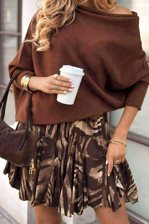 Fustă VLAMONZA, Culoare: maro, IVET.RO - Reduceri de până la -80%