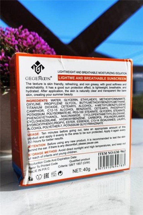 Cremă de protecție solară GEGEMOON Face Sunscreen SPF 50IVET.RO - Reduceri de până la -80%