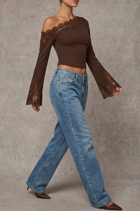 Bluză damă ZAROLIA BROWN, Culoare: maro, IVET.RO - Reduceri de până la -80%