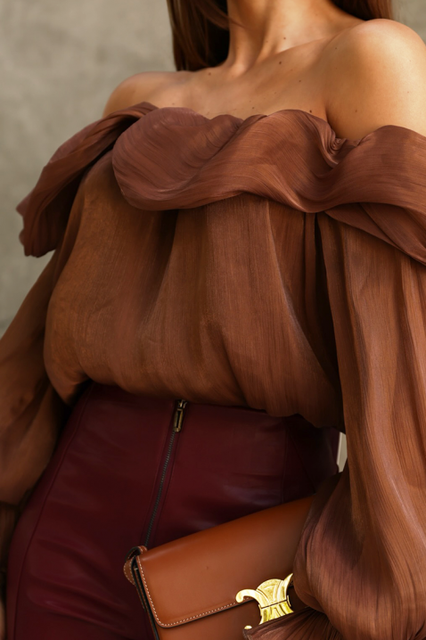 Bluză damă CLAMOLZA, Culoare: maro deschis    , IVET.RO - Reduceri de până la -80%