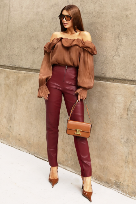 Bluză damă CLAMOLZA, Culoare: maro deschis    , IVET.RO - Reduceri de până la -80%