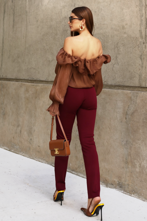 Bluză damă CLAMOLZA, Culoare: maro deschis    , IVET.RO - Reduceri de până la -80%