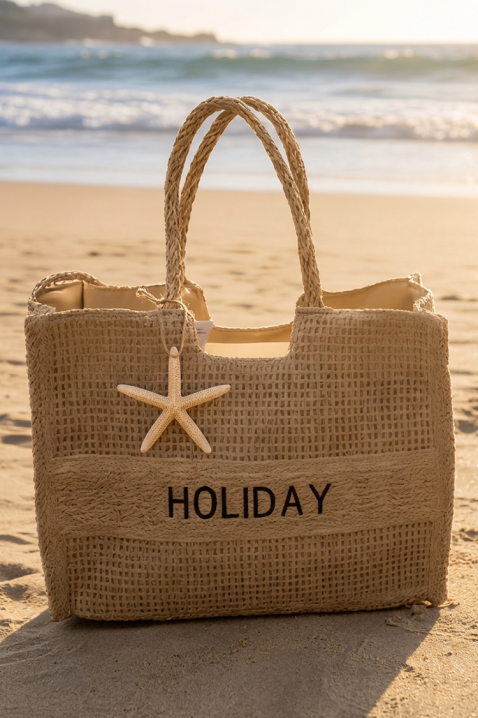 Geantă de plajă HOLIANZA BEIGE, Culoare: bej, IVET.RO - Reduceri de până la -80%