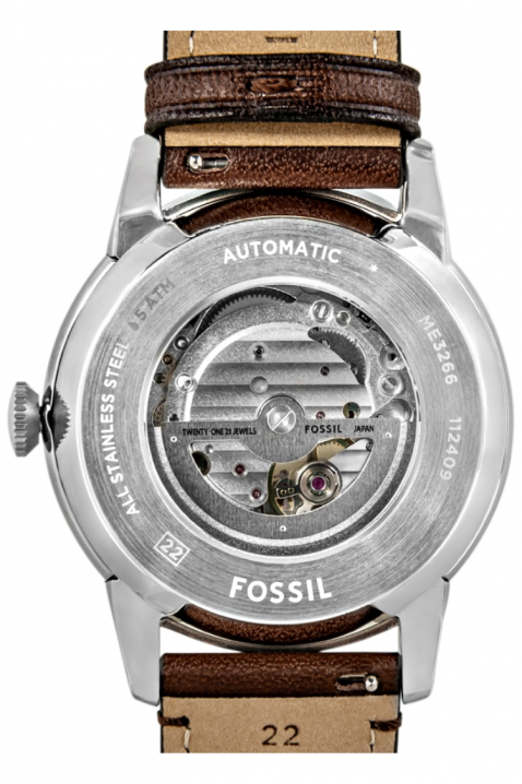 Ceas pentru bărbați Fossil Townsman Automatic ME3266, Culoare: maro, IVET.RO - Reduceri de până la -80%