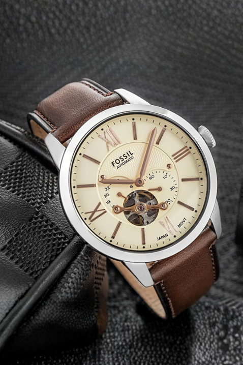 Ceas pentru bărbați Fossil Townsman Automatic ME3266, Culoare: maro, IVET.RO - Reduceri de până la -80%