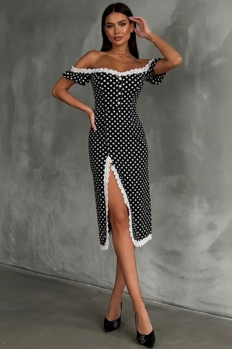 Rochie MALDENZA, Culoare: negru și alb, IVET.RO - Reduceri de până la -80%