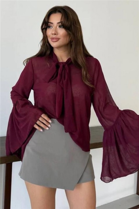 Bluză damă VLANDILZA BORDO, Culoare: bordo, IVET.RO - Reduceri de până la -80%