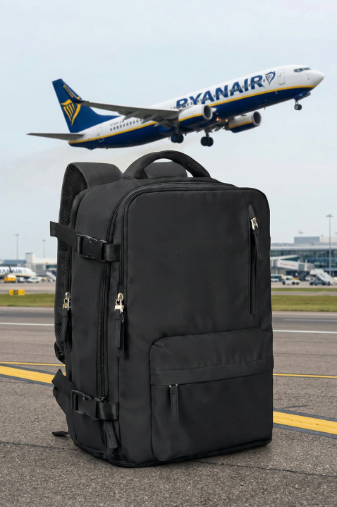 Rucsac calatorie pentru bagaje de mana Ryanair ROLNEZA BLACK, Culoare: negru, IVET.RO - Reduceri de până la -80%