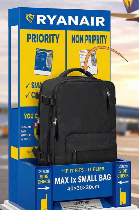 Rucsac calatorie pentru bagaje de mana Ryanair ROLNEZA BLACK, Culoare: negru, IVET.RO - Reduceri de până la -80%