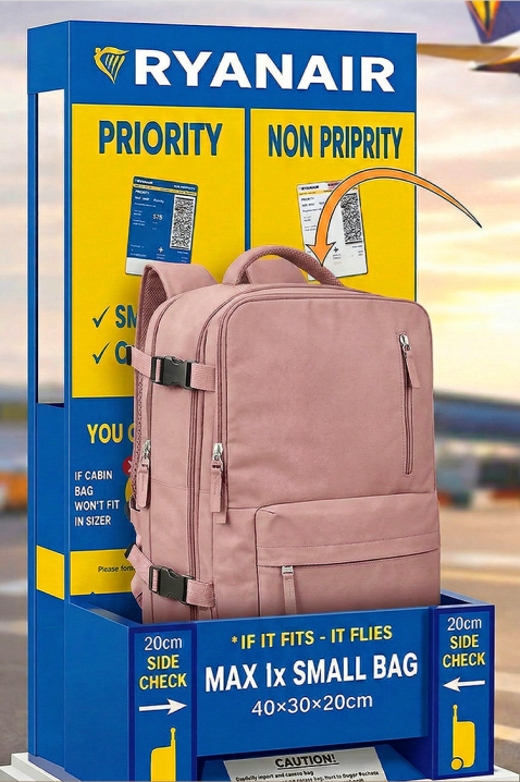 Rucsac calatorie pentru bagaje de mana Ryanair ROLNEZA PUDRA, Culoare: pudră, IVET.RO - Reduceri de până la -80%