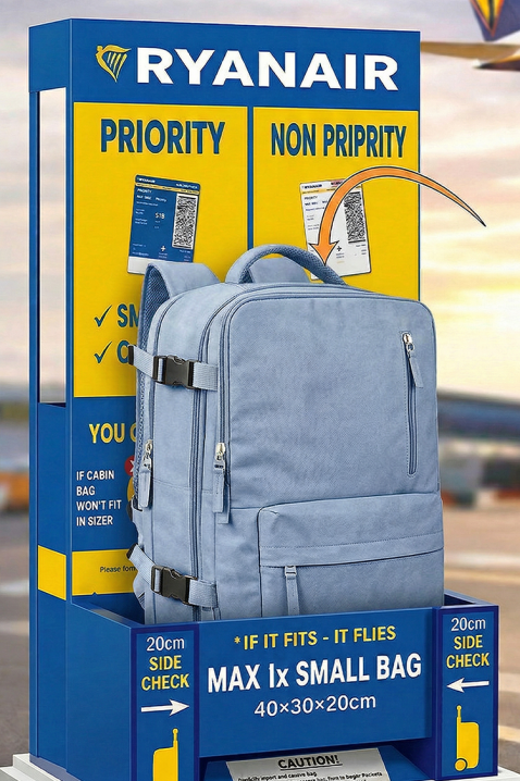 Rucsac calatorie pentru bagaje de mana Ryanair ROLNEZA SKY, Culoare: albastru deschis, IVET.RO - Reduceri de până la -80%