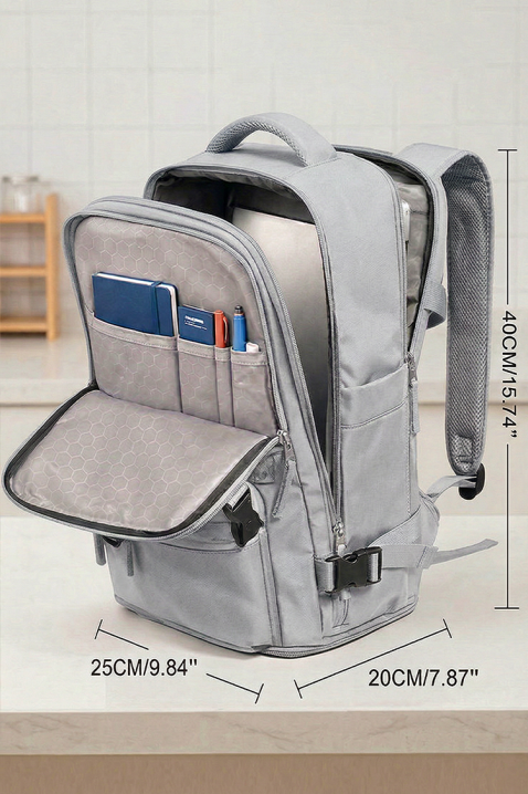 Rucsac calatorie pentru bagaje de mana Ryanair ROLNEZA GREY, Culoare: gri, IVET.RO - Reduceri de până la -80%