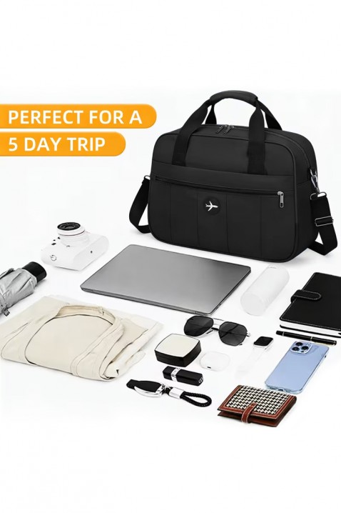 Geantă de calatorie pentru bagaje de mana WINDINZA BLACK - pentru Ryanair/Wizz Аir, Culoare: negru, IVET.RO - Reduceri de până la -80%