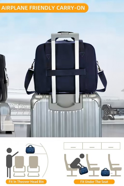 Geantă de calatorie pentru bagaje de mana WINDINZA NAVY - pentru Ryanair/Wizz Аir, Culoare: bleumarin, IVET.RO - Reduceri de până la -80%