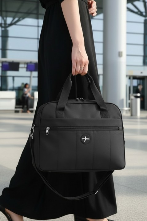 Geantă de calatorie pentru bagaje de mana WINDINZA BLACK - pentru Ryanair/Wizz Аir, Culoare: negru, IVET.RO - Reduceri de până la -80%