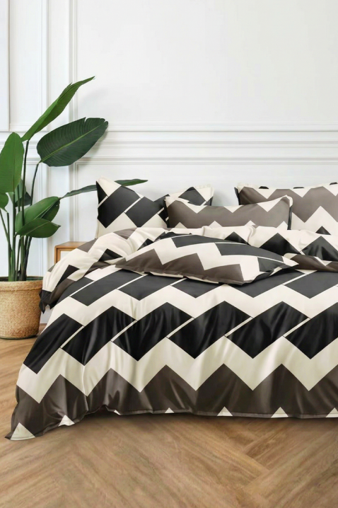 Lenjerie de pat FIONELSY 160x200 cm bumbac 3 piese, Culoare: multicolor, IVET.RO - Reduceri de până la -80%