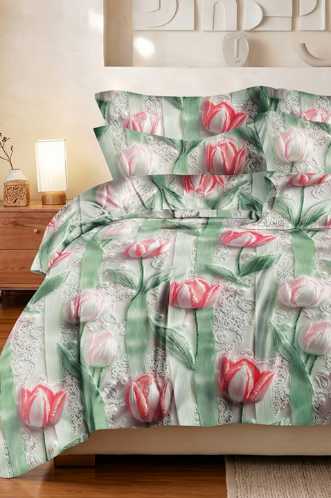 Lenjerie de pat GRONELJY 160x200 cm bumbac 3 piese, Culoare: multicolor, IVET.RO - Reduceri de până la -80%