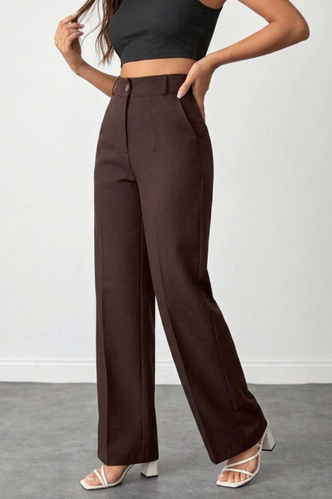 Pantaloni NIVOLZA, Culoare: maro, IVET.RO - Reduceri de până la -80%