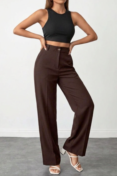 Pantaloni NIVOLZA, Culoare: maro, IVET.RO - Reduceri de până la -80%