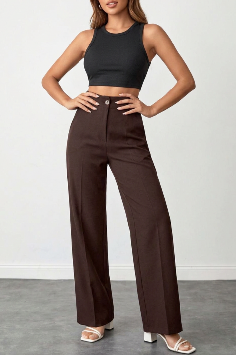 Pantaloni NIVOLZA, Culoare: maro, IVET.RO - Reduceri de până la -80%