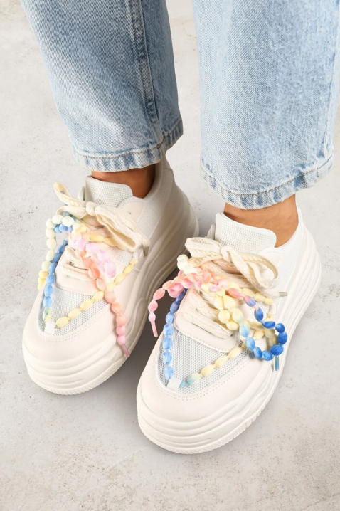 Teniși damă MOLENZA ECRU, Culoare: ecru, IVET.RO - Reduceri de până la -80%