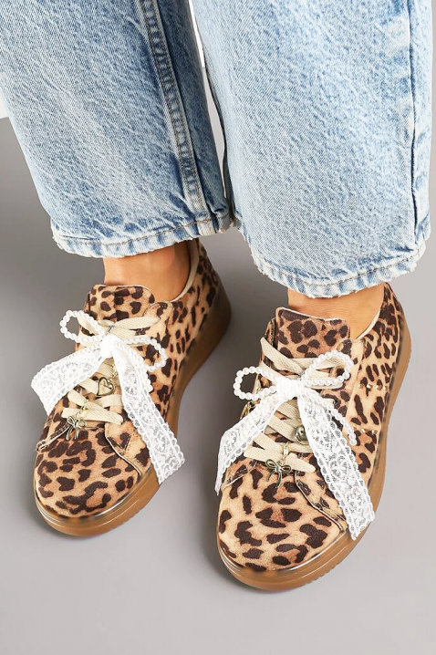 Teniși damă GLOVELZA, Culoare: leopard, IVET.RO - Reduceri de până la -80%