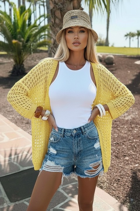 Cardigan BULDERDA YELLOW, Culoare: galben, IVET.RO - Reduceri de până la -80%