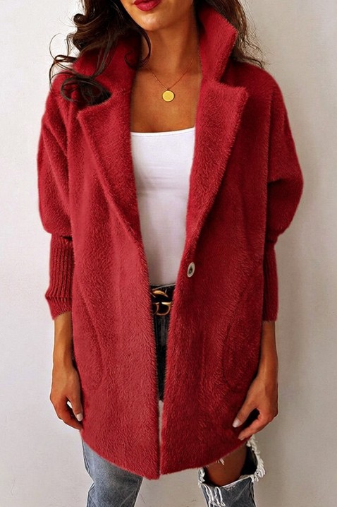 Cardigan LIORMEA RED, Culoare: roșu, IVET.RO - Reduceri de până la -80%