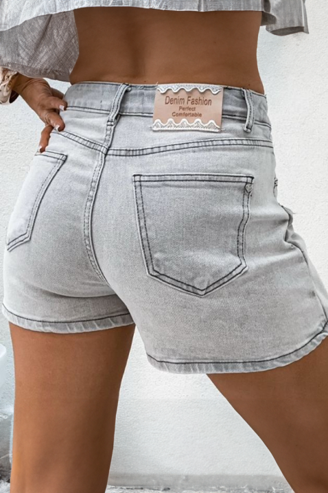 Fustă-pantaloni model casual din denim de culoare deschisă GERFILDA, Culoare: gri, IVET.RO - Reduceri de până la -80%
