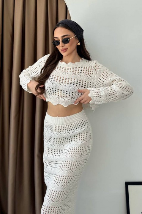 Set seducător din două piese, din tricot VIKTORIA ECRU, Culoare: ecru, IVET.RO - Reduceri de până la -80%