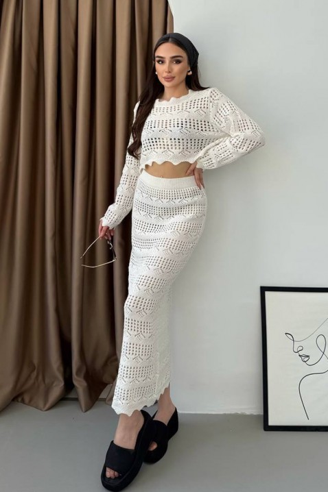 Set seducător din două piese, din tricot VIKTORIA ECRU, Culoare: ecru, IVET.RO - Reduceri de până la -80%