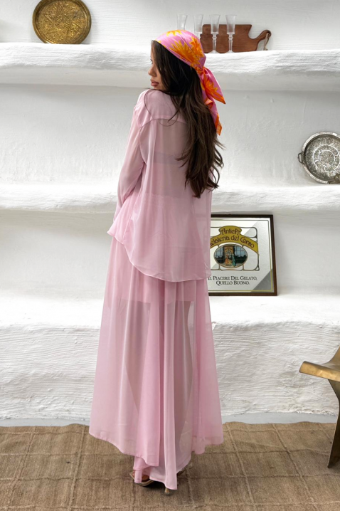 Set de dama din două piese, lejer și delicat, pentru viata de zi cu zi MERLINA PINK, Culoare: roz, IVET.RO - Reduceri de până la -80%