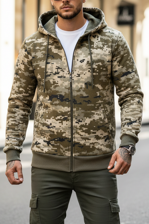 Hanorac bărbați DERIFO, Culoare: khaki, IVET.RO - Reduceri de până la -80%