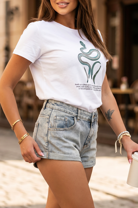 Pantaloni scurți practici din denim cu un design elegant ROSARIA, Culoare: denim, IVET.RO - Reduceri de până la -80%