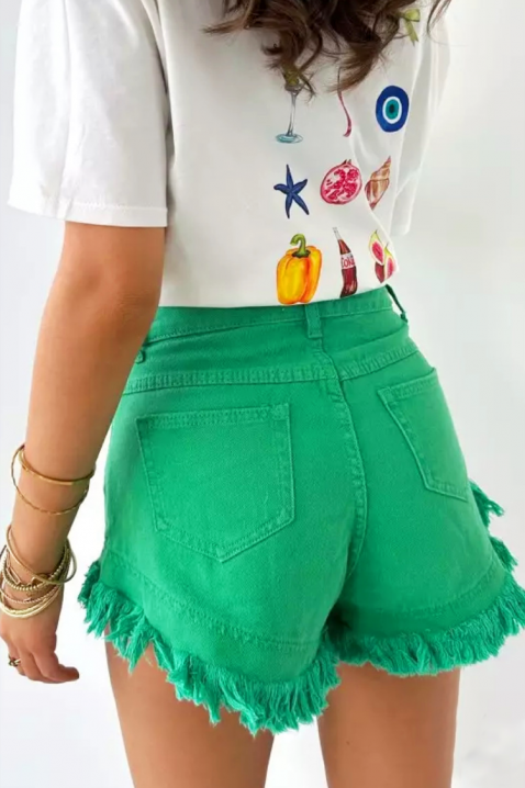 Pantaloni scurți de damă din denim cu un accent răcoros de vară TIMANA, Culoare: denim, IVET.RO - Reduceri de până la -80%