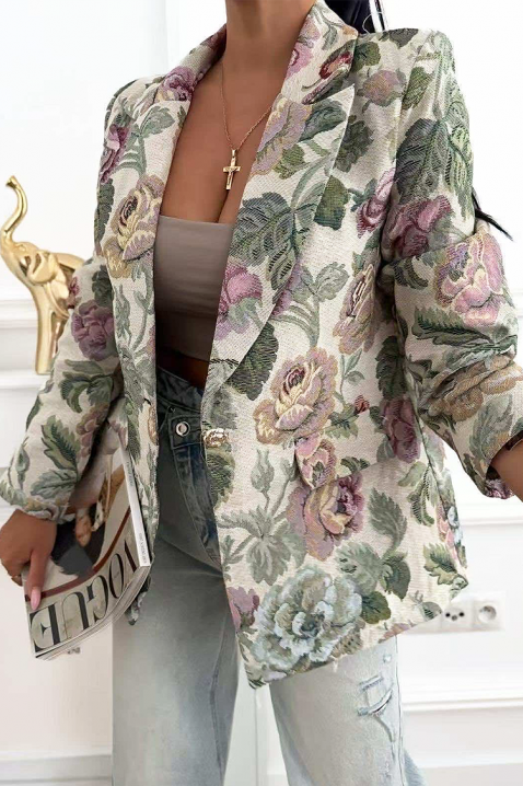 Sacou clasic de damă cu accent floral modern KELSY, Culoare: multicolor, IVET.RO - Reduceri de până la -80%